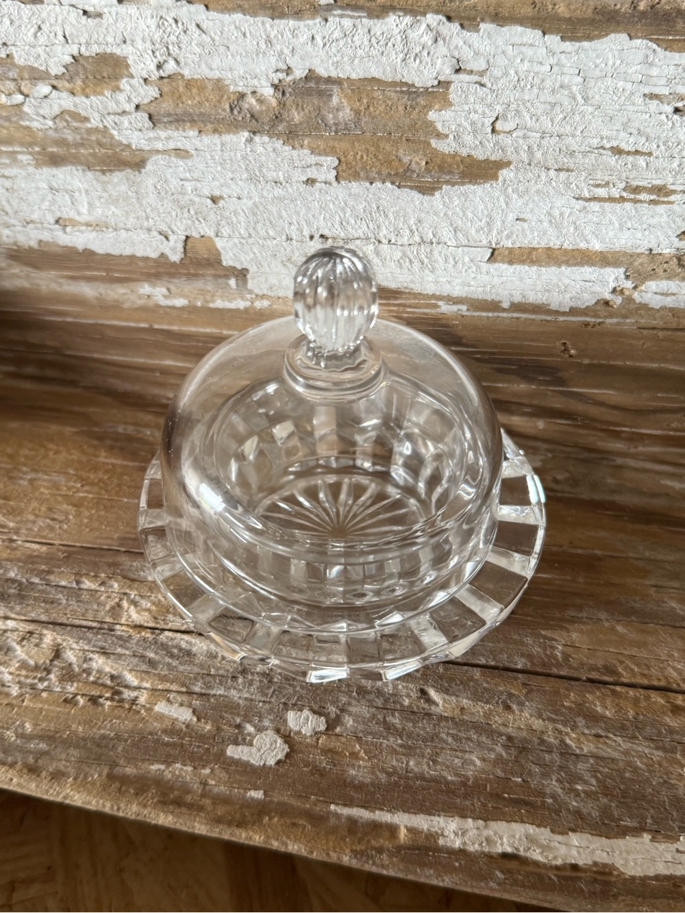 Clear Glass Covered Butter Dish - Elegant Home Dining